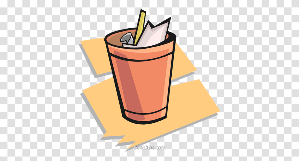 Trash Can Royalty Free Vector Clip Art Illustration, Bucket Transparent Png