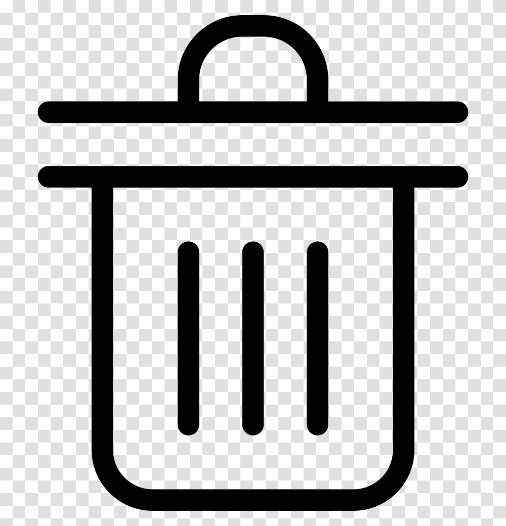 Trash Can Trash Can Icon White, Stencil, Bag Transparent Png