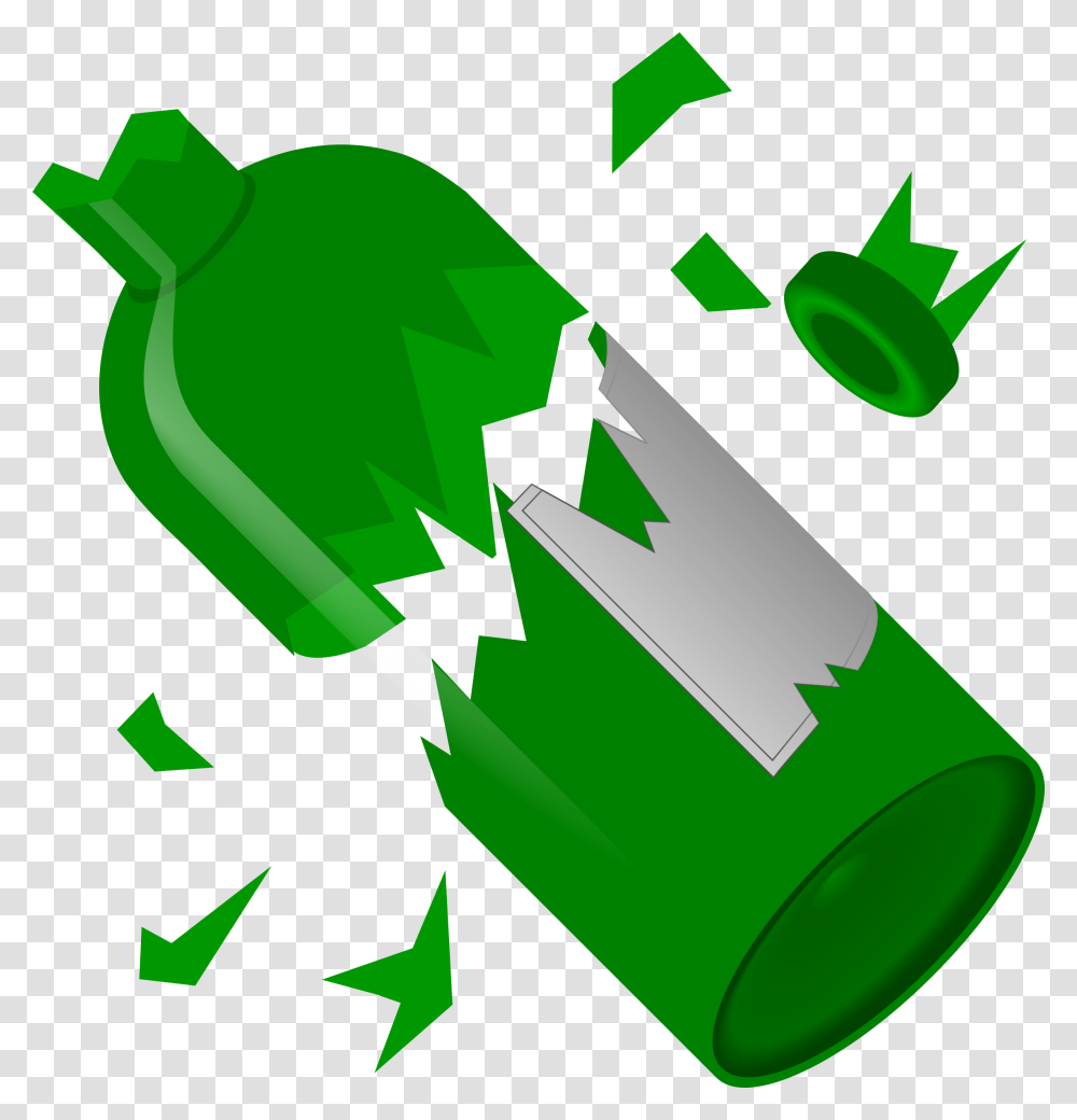 Trash Clipart Bottle, Green, Recycling Symbol, Dynamite, Bomb Transparent Png