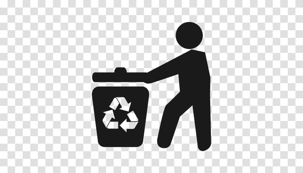 Trash Recycling Man, Recycling Symbol, Person, Human, Road Transparent Png