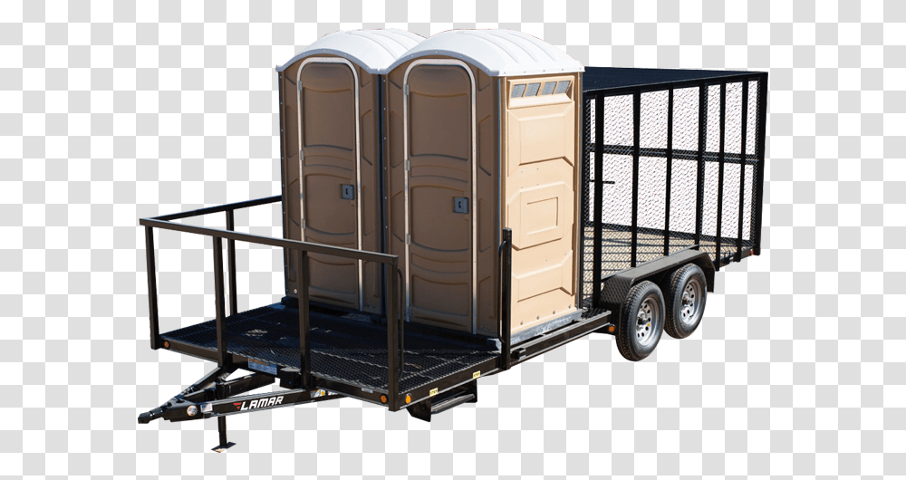 Trash Trailer Porta Potty, Truck, Vehicle, Transportation, Housing Transparent Png