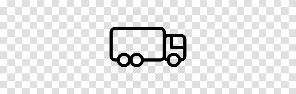 Trash Truck Black And White Clipart, Vehicle, Transportation, Moving Van Transparent Png