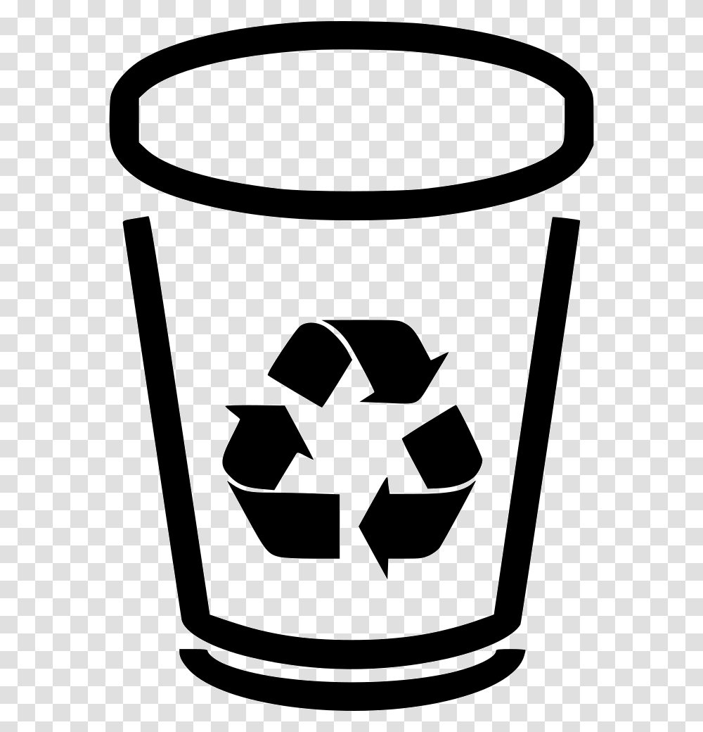 Trashcan Can Dump Recycle Bin Recycle Symbol, Recycling Symbol, Stencil Transparent Png
