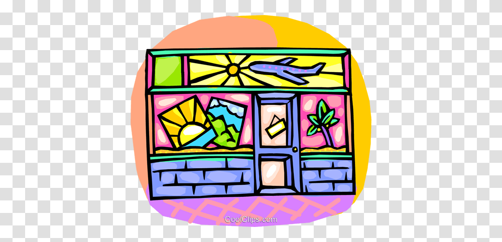 Travel Agency Royalty Free Vector Clip Art Illustration, Stained Glass Transparent Png