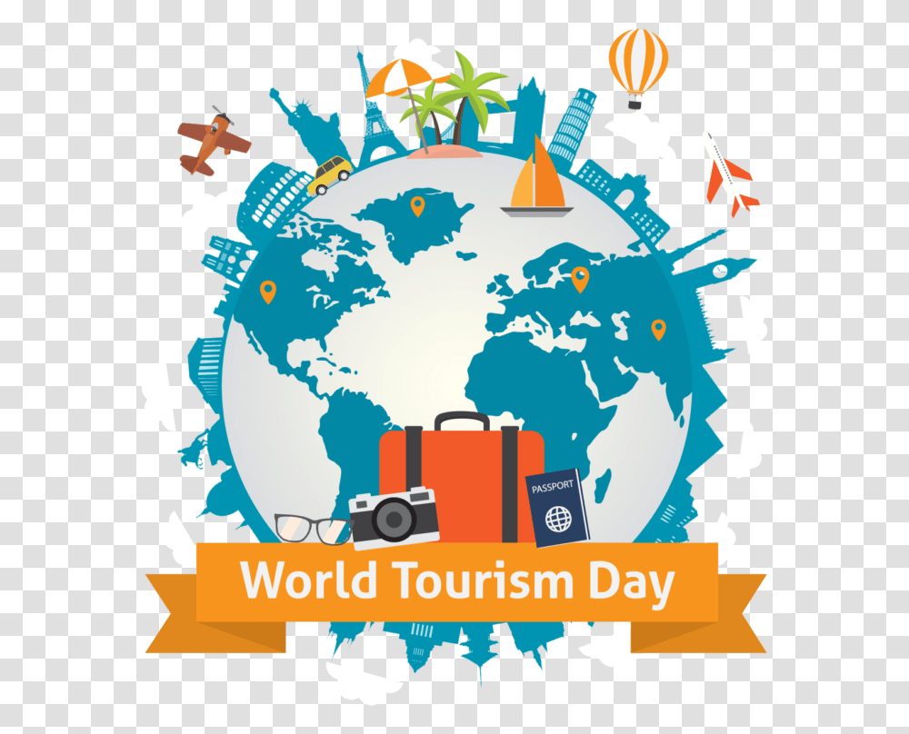 Travel Background World Tourism Day, Poster, Advertisement, Flyer, Paper Transparent Png