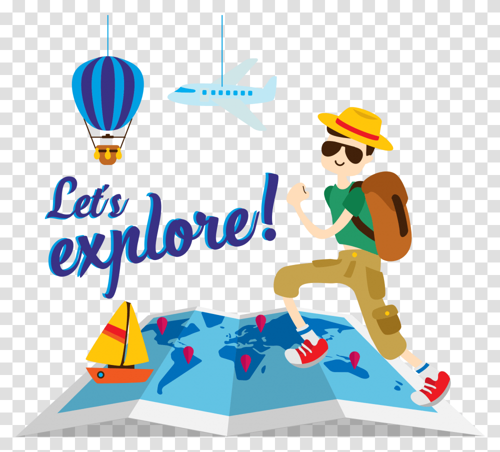 Travel Clipart Singapore Background Travel Clipart, Person, Transportation, Vehicle, People Transparent Png