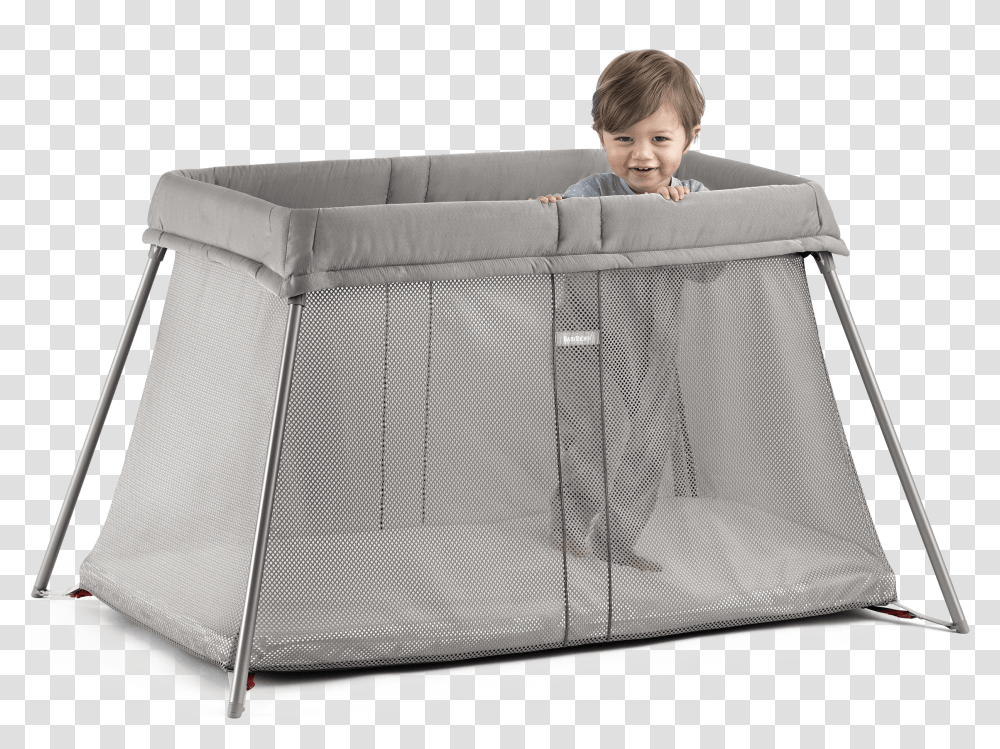 Travel Cot Easy Go Babybjorn Easy Go Travel Cot Greagr, Furniture, Cradle, Person, Human Transparent Png