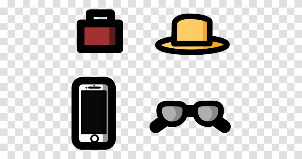 Travel Essentials Icons Carry On New Orleans Sunglasses, Apparel, Mobile Phone, Electronics Transparent Png