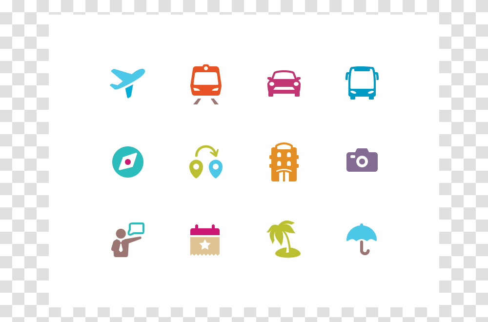 Travel Icons, Alphabet, Number Transparent Png