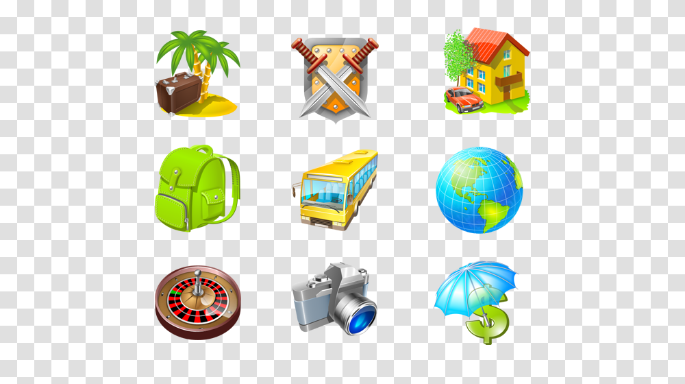 Travel Icons, Toy, Camera, Electronics, Outer Space Transparent Png