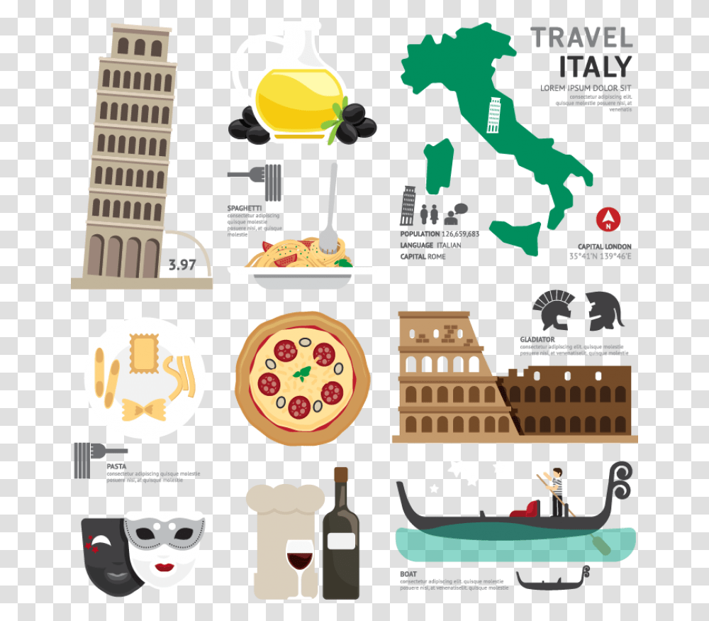 Travel Italy Image Italy Vector, Poster, Advertisement, Leisure Activities Transparent Png