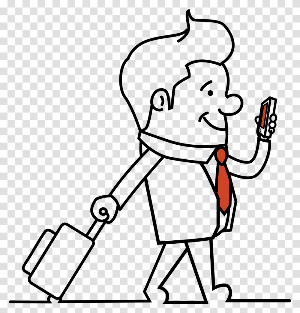 Travel Man Travel Smartphone Briefcase Suitcase L, Bird, Animal, Photography Transparent Png