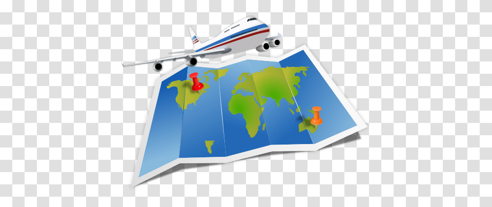 Travel Map Clipart, Transportation, Vehicle, Aircraft, Flight Transparent Png