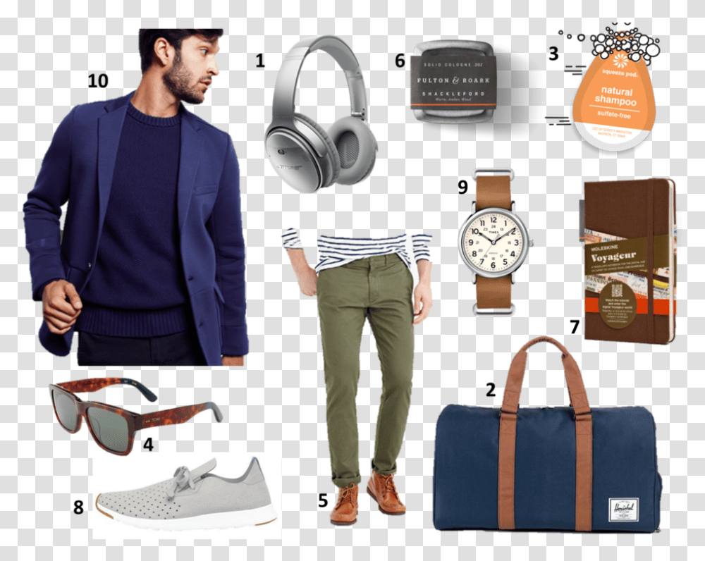 Travel Outfits For Long Flights Men, Wristwatch, Person, Human Transparent Png