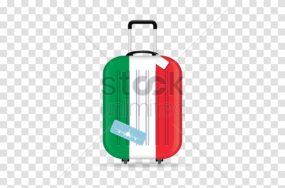 Travel Suitcase With Italy Flag Vector Image, Bomb, Weapon, Weaponry, Dynamite Transparent Png