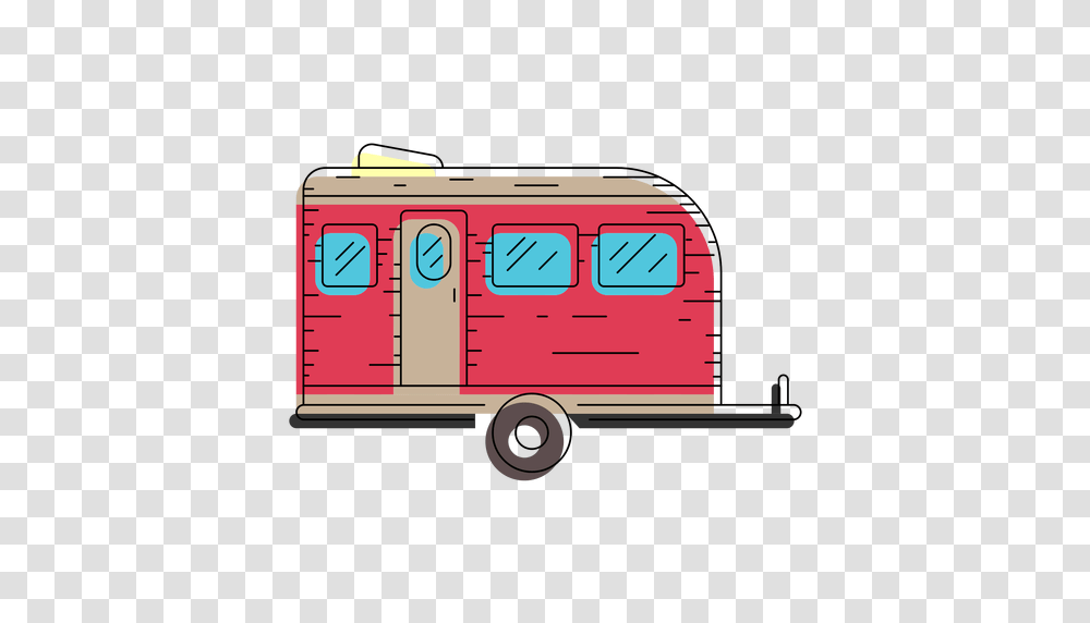 Travel Trailer Illustration, Van, Vehicle, Transportation, Fire Truck Transparent Png