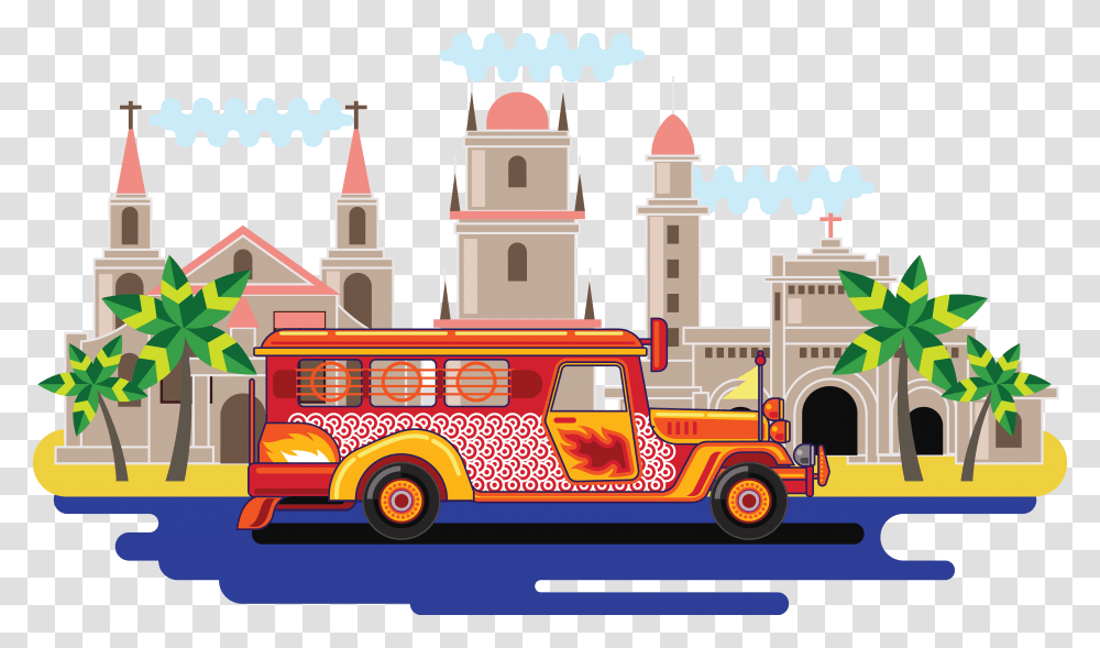 Traveling Clipart Travel Tourism Clipart Philippines, Fire Truck, Vehicle, Transportation, Car Transparent Png
