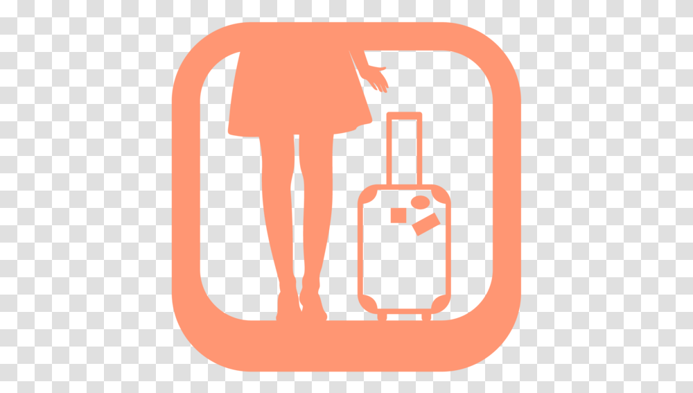 Traveling Clipart Woman Traveler Bungee Girl App Icon, First Aid, Luggage Transparent Png