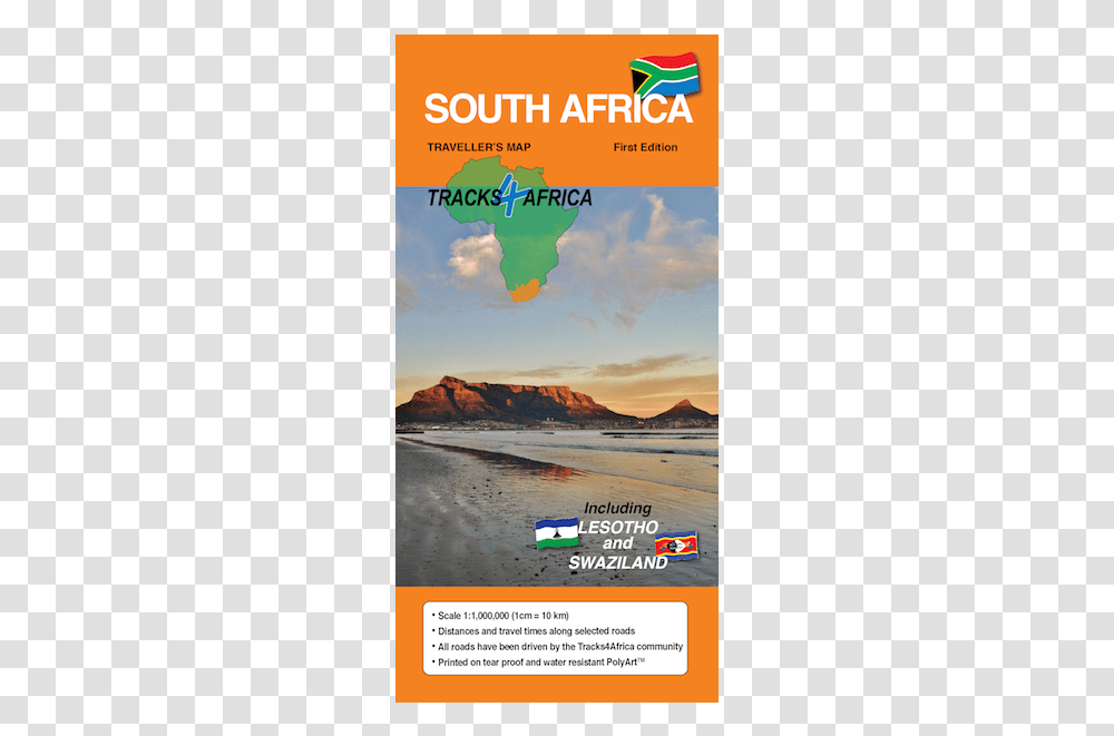 Traveller Paper Map Of South Africa Flyer, Nature, Outdoors, Land, Mountain Transparent Png