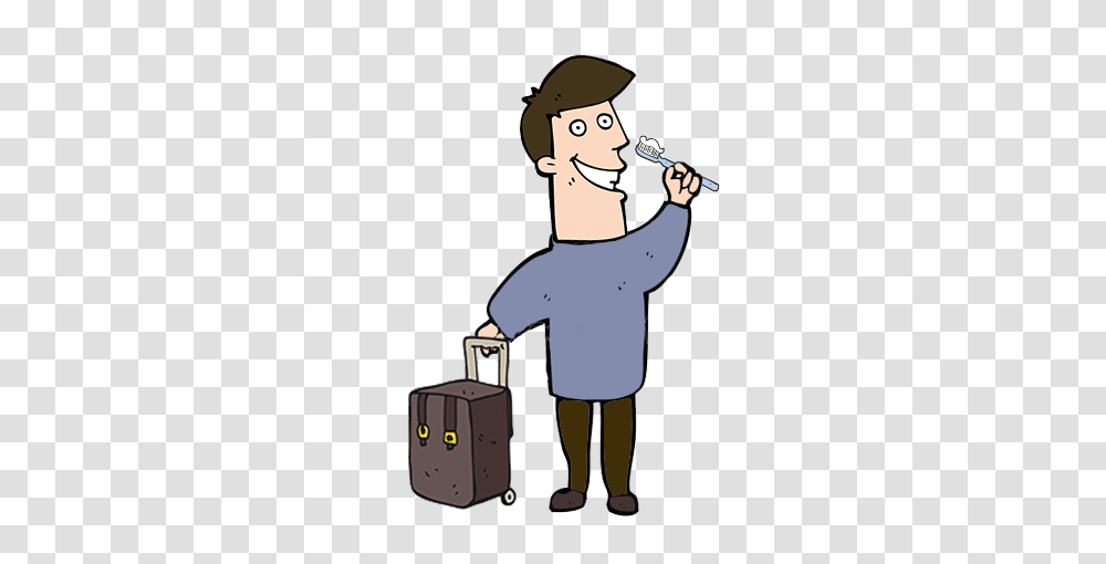 Travelling Brushing Teeth Clipart Explore Pictures, Luggage, Leisure Activities, Sleeve Transparent Png