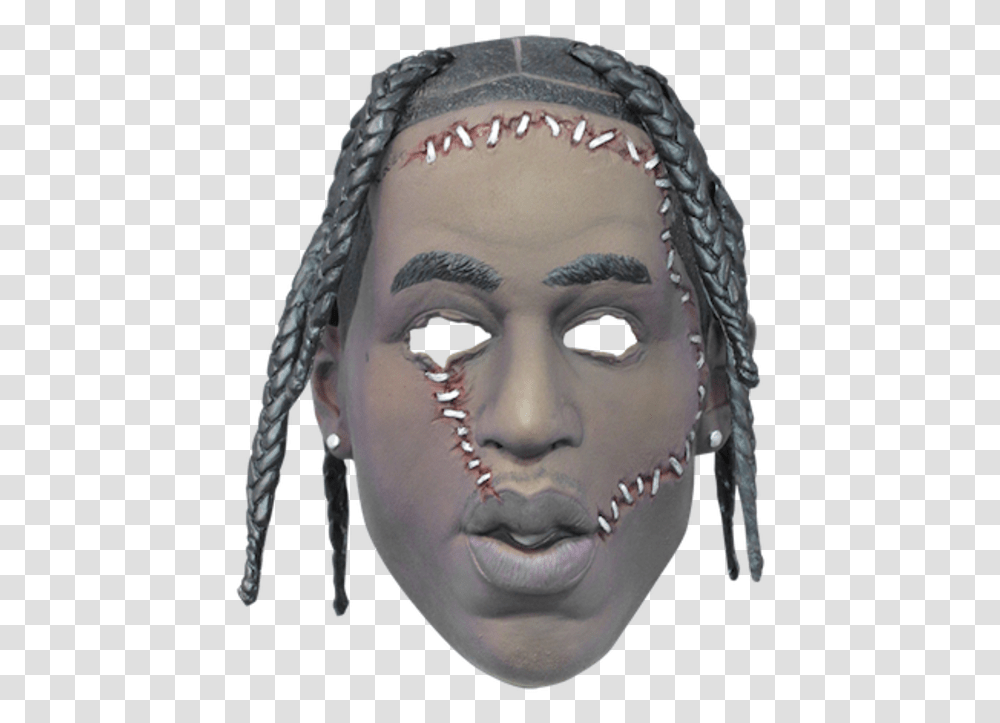 Travis Scott Releases New Merch Inspired By 'texas Chainsaw Travis Scott Halloween Mask, Head, Person, Human, Face Transparent Png