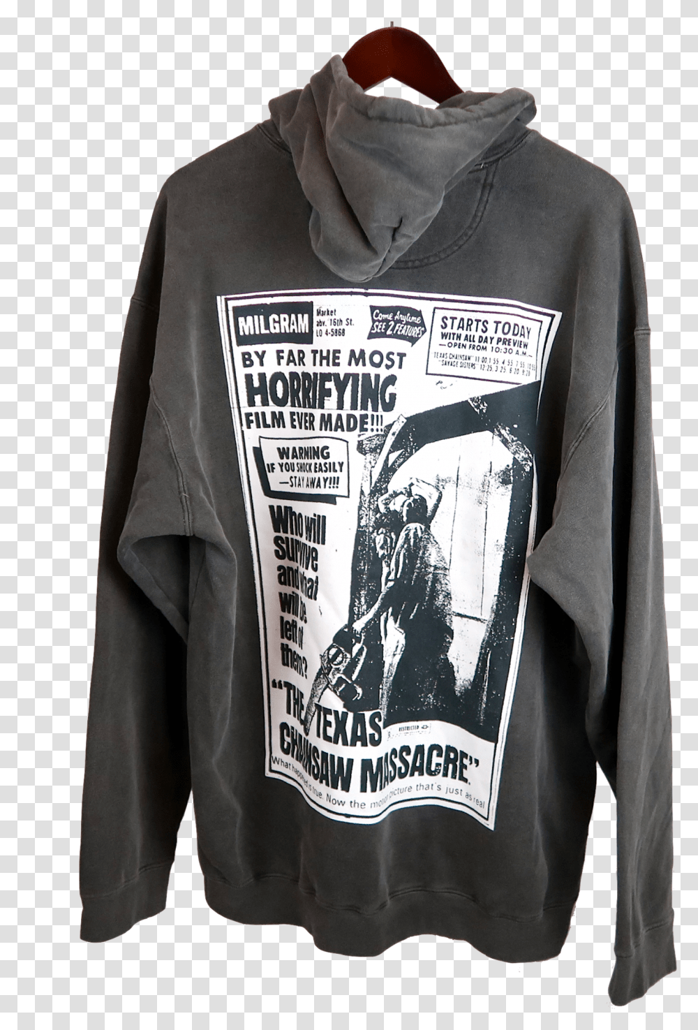 Travis Scott Texas Chainsaw Massacre Hoodie, Apparel, Sleeve, Sweatshirt Transparent Png
