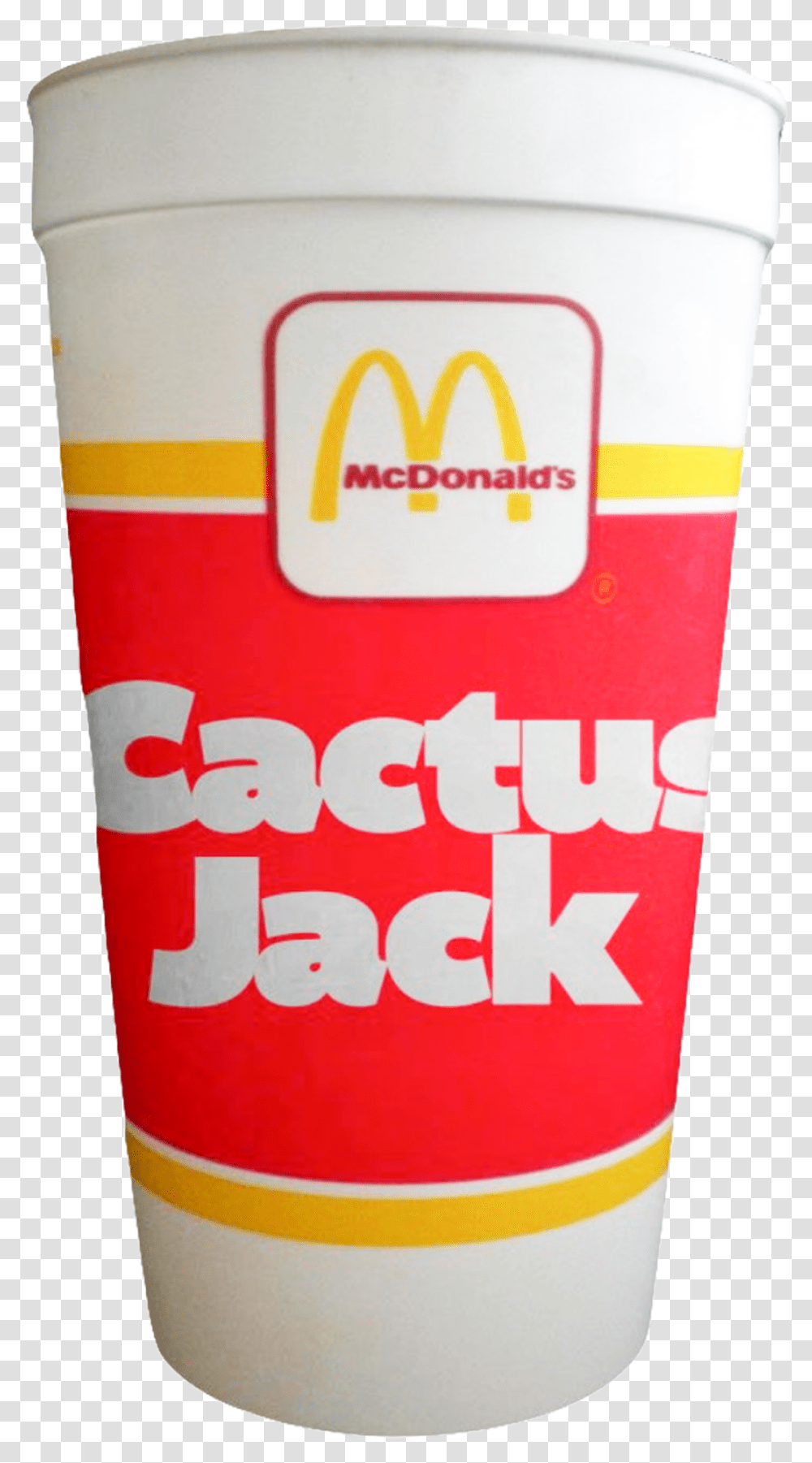 Travis Scott X Mcdonald's How A Burger Order Becomes Cactus Jack Mcdonalds Styrofoam Cup, Soda, Beverage, Bottle, Text Transparent Png