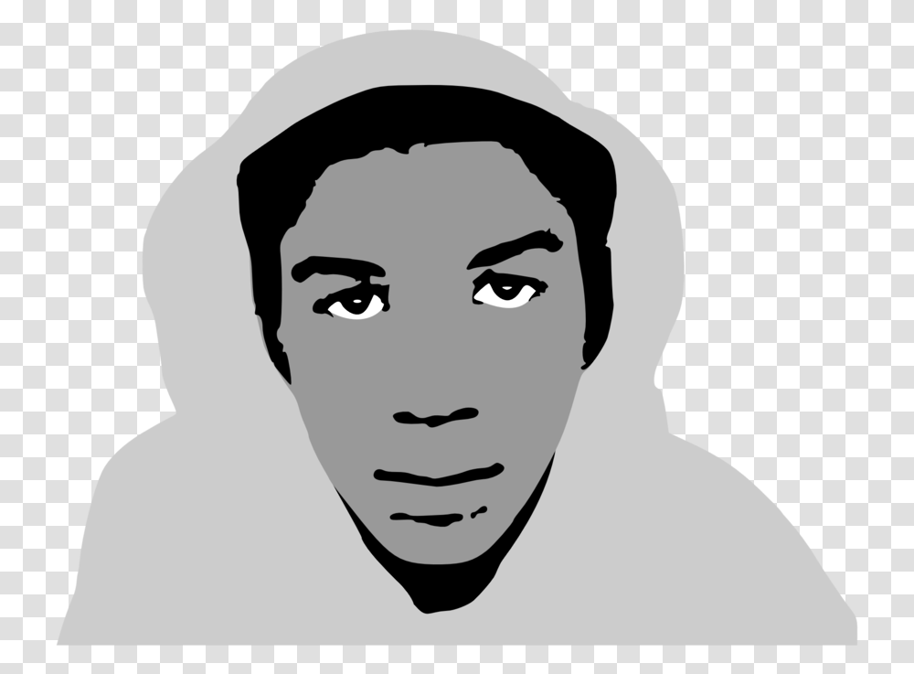 Trayvon Martin Clipart, Face, Person, Human, Stencil Transparent Png