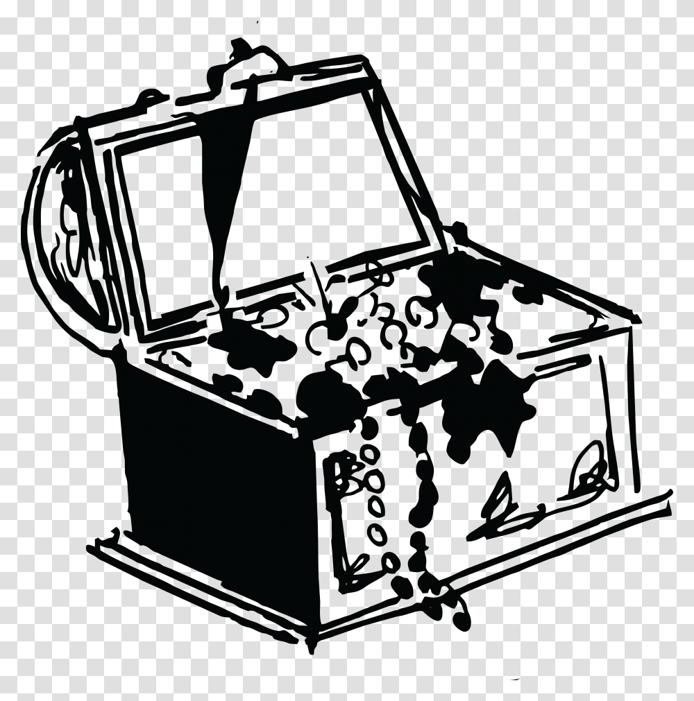 Treasure Black And White, Furniture, Box Transparent Png