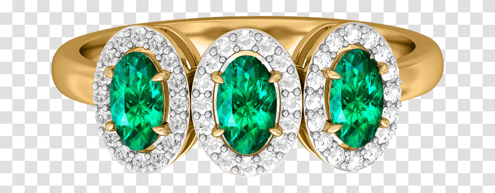 Treasure Box Garland Oval Original Emerald 18kt Yellow Gold Engagement Ring, Jewelry, Accessories, Accessory, Gemstone Transparent Png