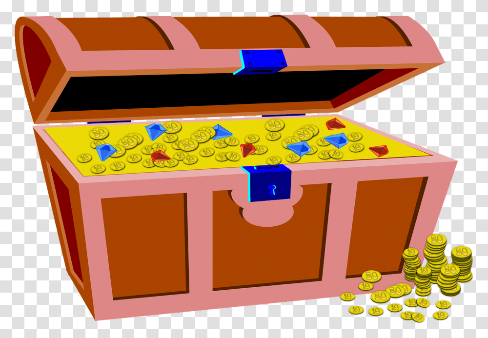 Treasure Chest Clip Art, Box, Arcade Game Machine Transparent Png