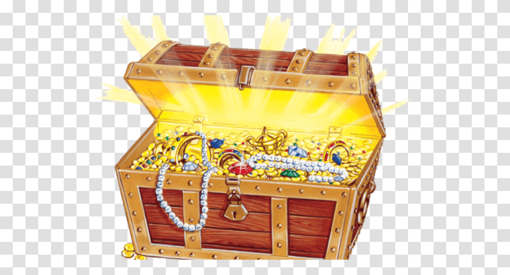 Treasure Chest Clipart Clipart Open Treasure Chest, Crib, Furniture Transparent Png