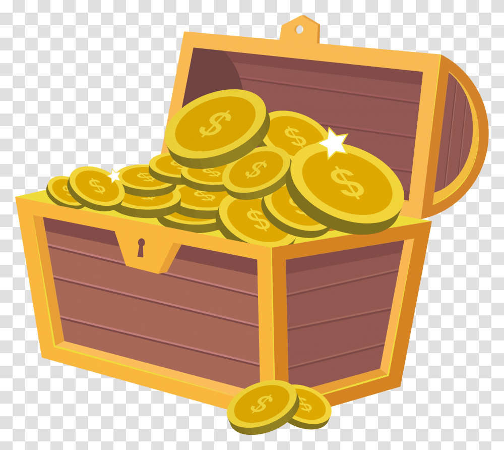 Treasure Chest Filled With Gold Clipart Free Download Treasure Chest Background Clipart, Citrus Fruit, Plant, Food, Box Transparent Png