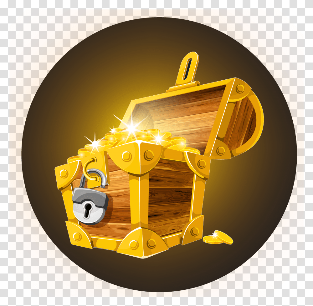 Treasure Chest, Gold, Lighting Transparent Png