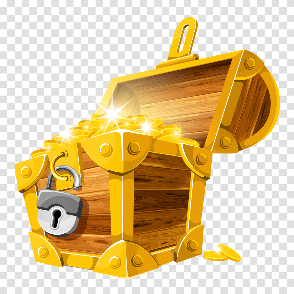 Treasure Chest Lock Clip Art, Bulldozer, Tractor, Vehicle, Transportation Transparent Png