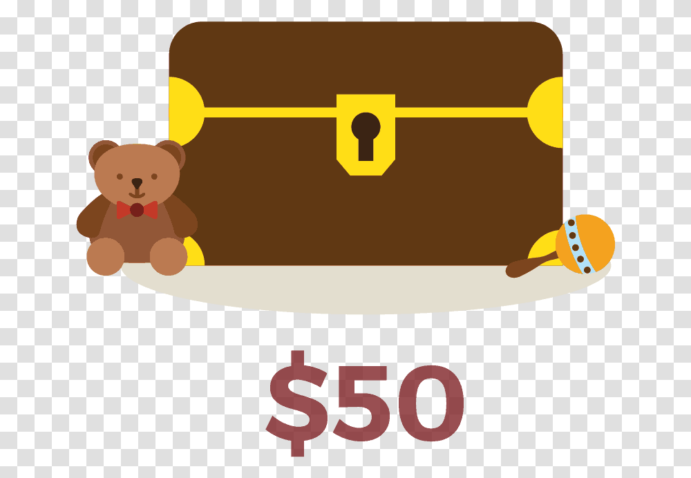 Treasure Chest Teddy Bear, Number, Label Transparent Png