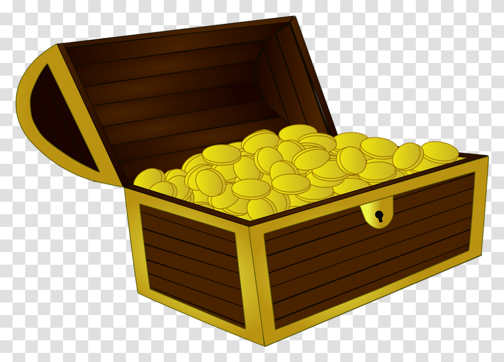 Treasure Chest Vector Image Clipart For Gold, Box Transparent Png