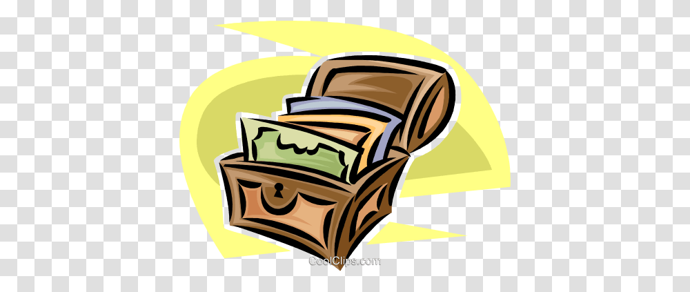 Treasure Chest With Documents Royalty Free Vector Clip Art, Furniture, Drawing, Funeral, Face Transparent Png