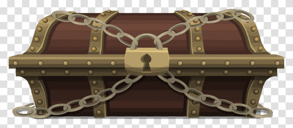 Treasure Chest With Padlock Locked Treasure Chest Background, Gun, Weapon, Weaponry, Combination Lock Transparent Png