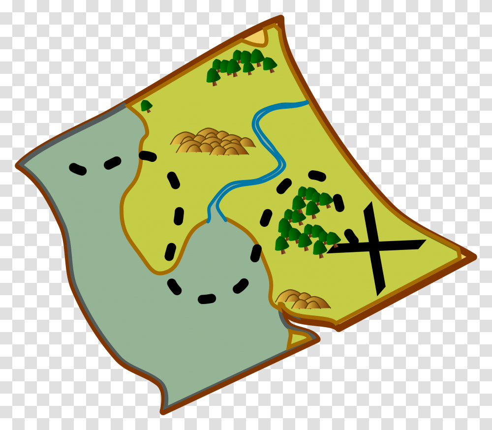 Treasure Map Road Map Clip Art Adventure Clipart, Plot, Diagram, Triangle, Vegetation Transparent Png