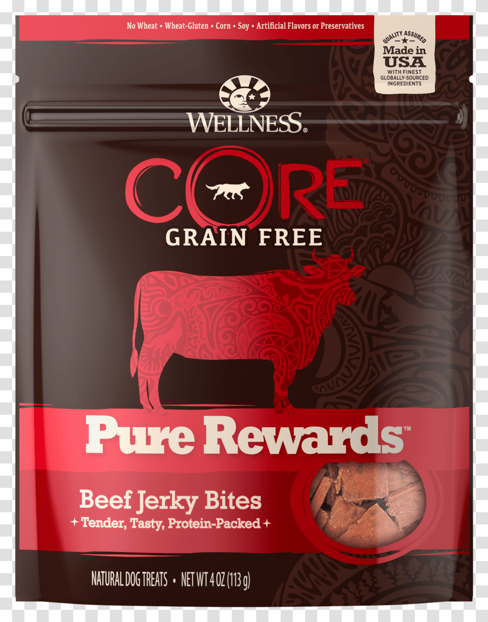 Treats Core Pure Rewards Beef Dog Bull, Advertisement, Poster, Flyer, Paper Transparent Png