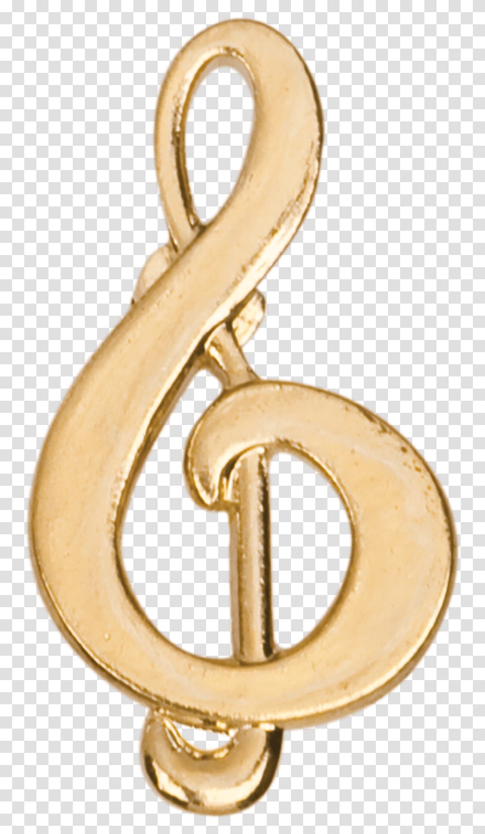 Treble Clef Lapel Pin, Horn, Brass Section, Musical Instrument, Banana Transparent Png