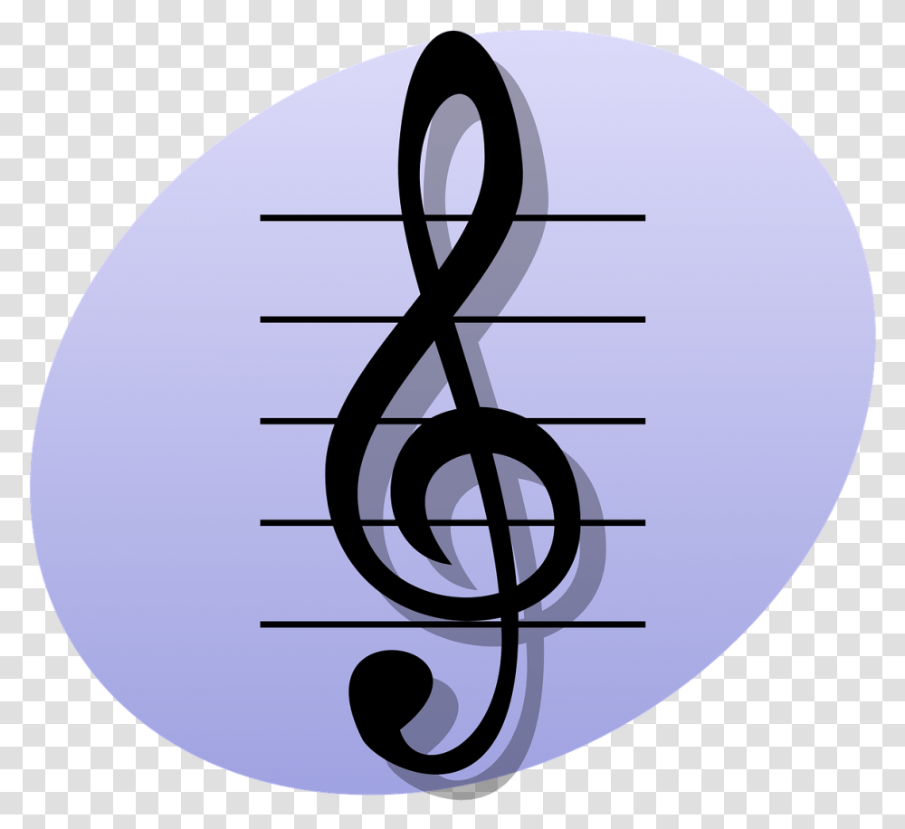 Treble Clef Music Symbol At The Beginning Of Music, Alphabet, Text, Number, Ampersand Transparent Png