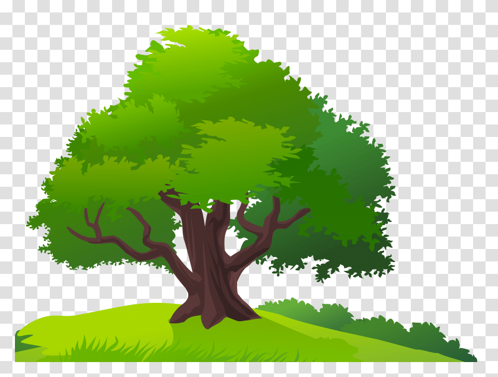 Tree And Grass Clipart Image Trees And Grass Clipart Mango Tree Clipart, Green, Plant, Graphics, Nature Transparent Png
