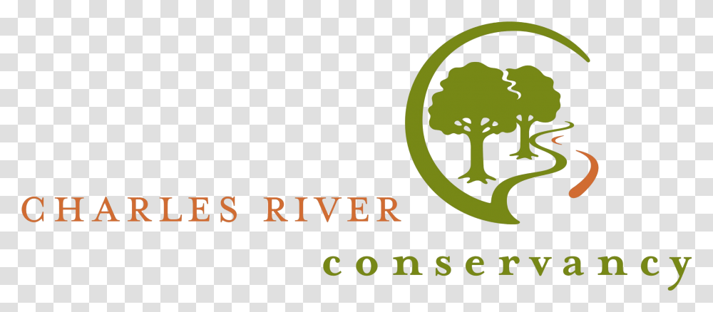 Tree And River Logo Charles River Conservancy, Label, Alphabet Transparent Png