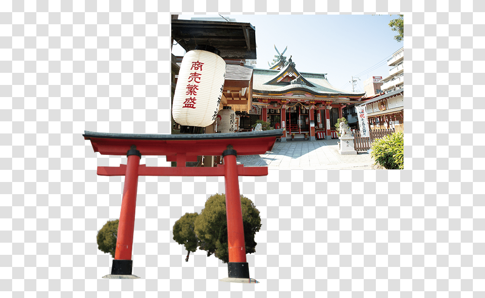 Tree, Architecture, Building, Temple, Torii Transparent Png