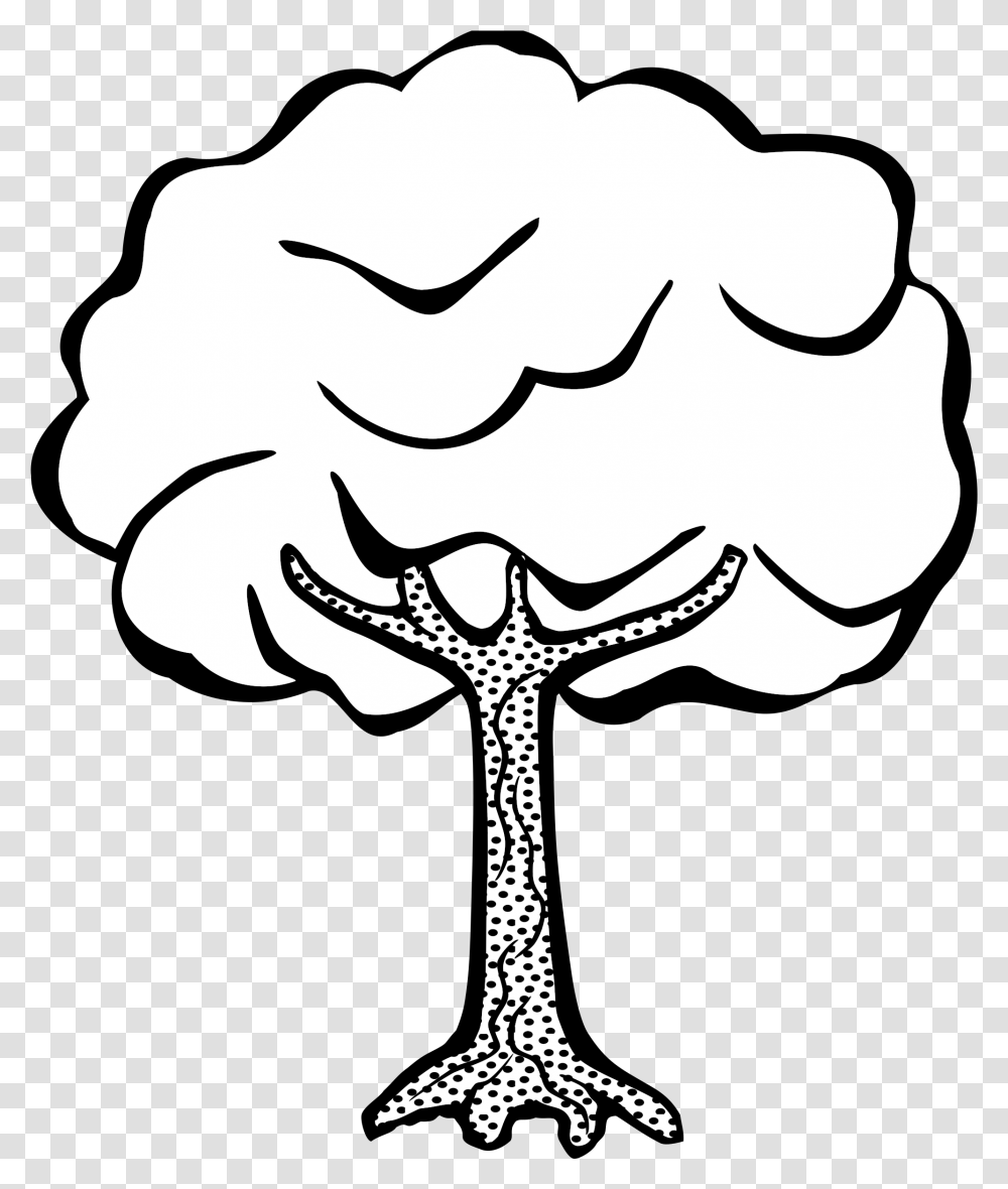 Tree Black And White, Cross, Plant, Flower Transparent Png