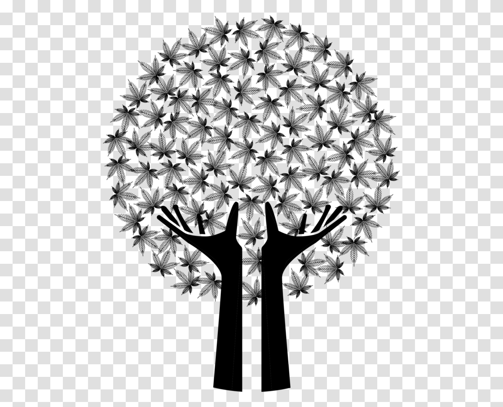 Tree Black And White Drug Hemp Watercolor Painting, Gray, World Of Warcraft Transparent Png