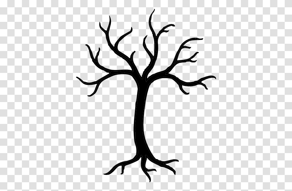 Tree Black And White Tree Clipart Black And White, Stencil, Plant, Antelope, Wildlife Transparent Png