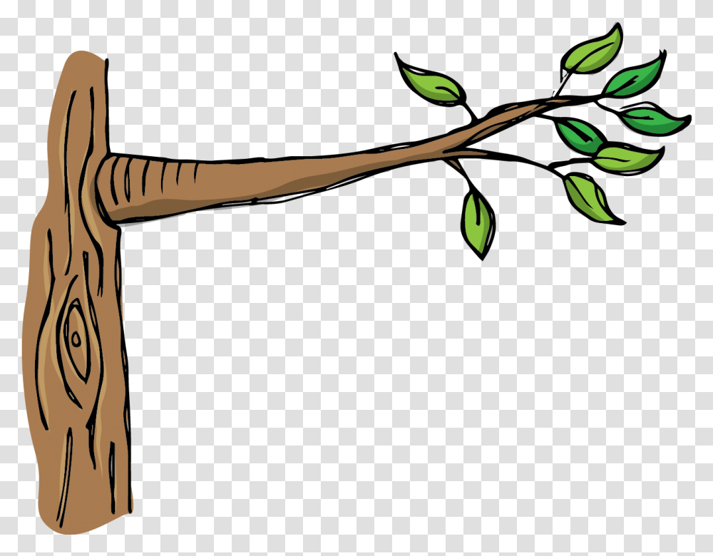 Tree Branch Clipart Background, Tool, Axe, Hammer, Bird Transparent Png